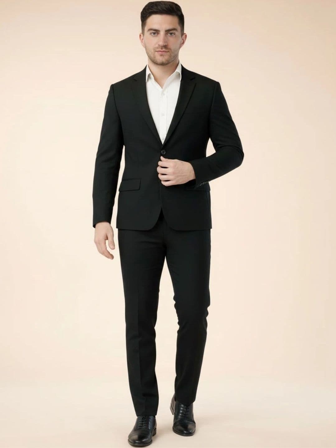Integration Premium Notched Lapel Fully Lined Slim-Fit Formal Business Blazer thumbnail 2