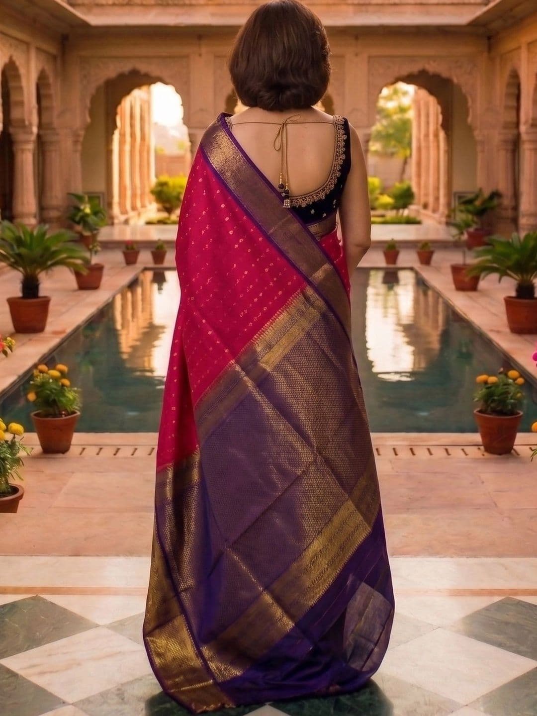 MITAL ENTERPRISE Zari Art Silk Saree thumbnail 3