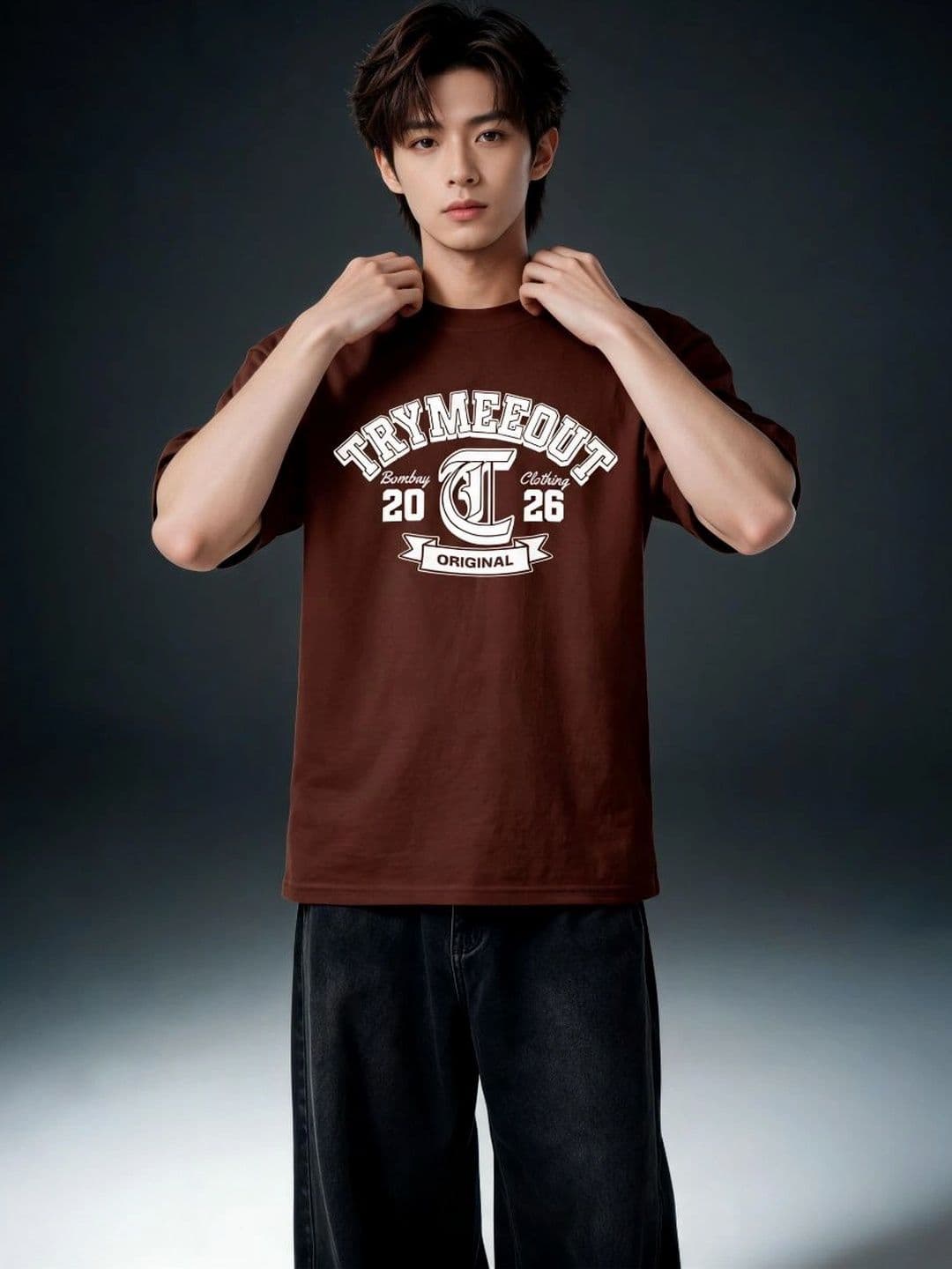 TRYMEEOUT Unisex Typography Printed T-shirt - view 1