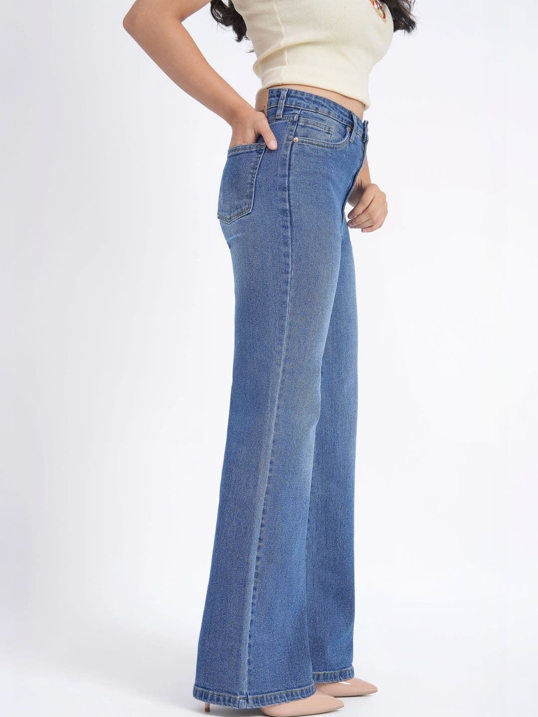 Defrost Jeans Women Wide Leg High-Rise Stretchable Jeans thumbnail 5
