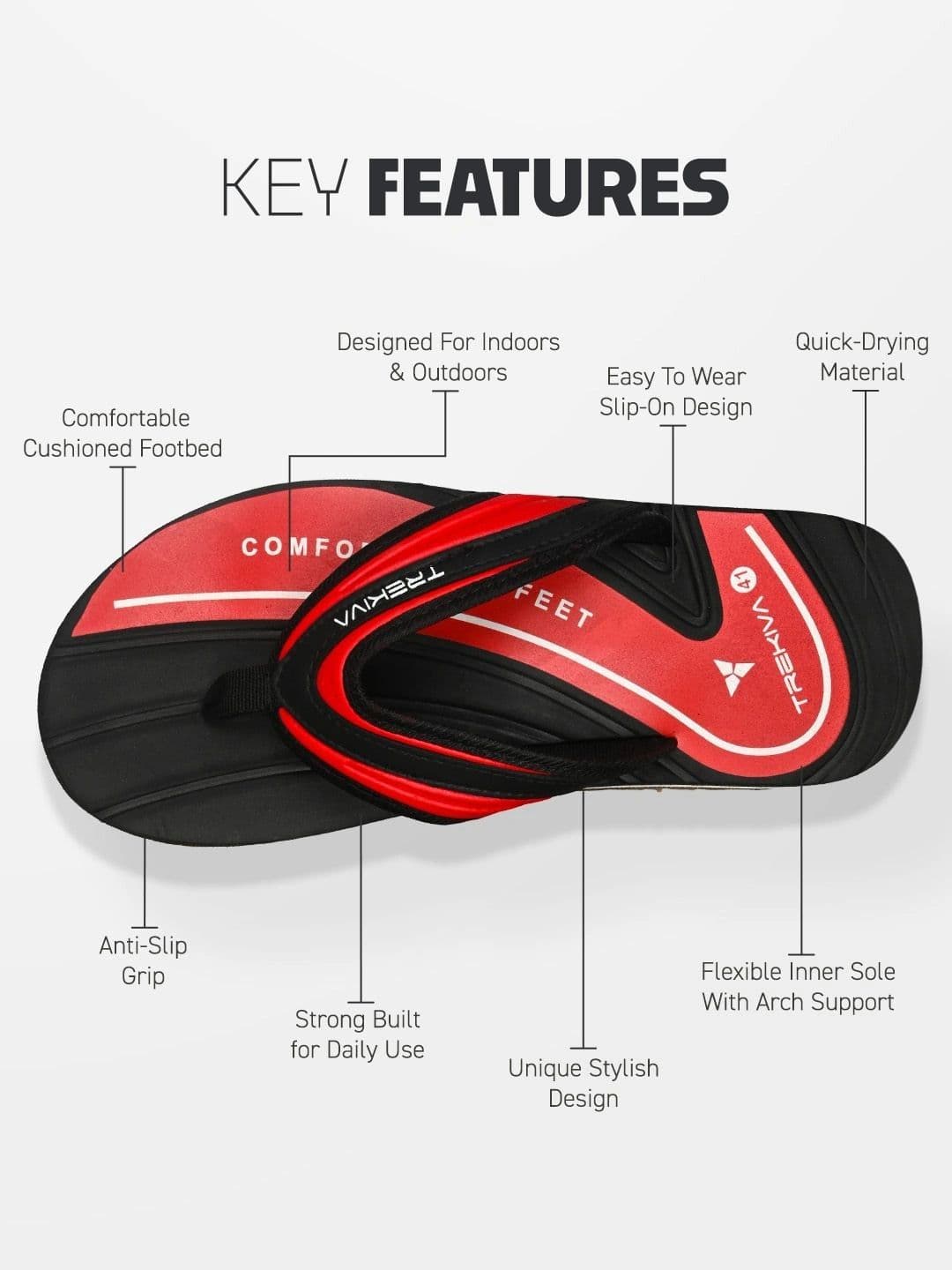 Trekiva Men Flexible Room Slippers thumbnail 7