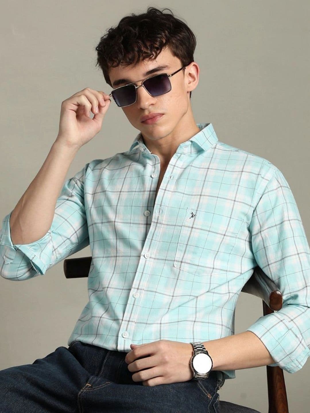 BLUEISLAND Men Comfort Checked Casual Shirt thumbnail 5