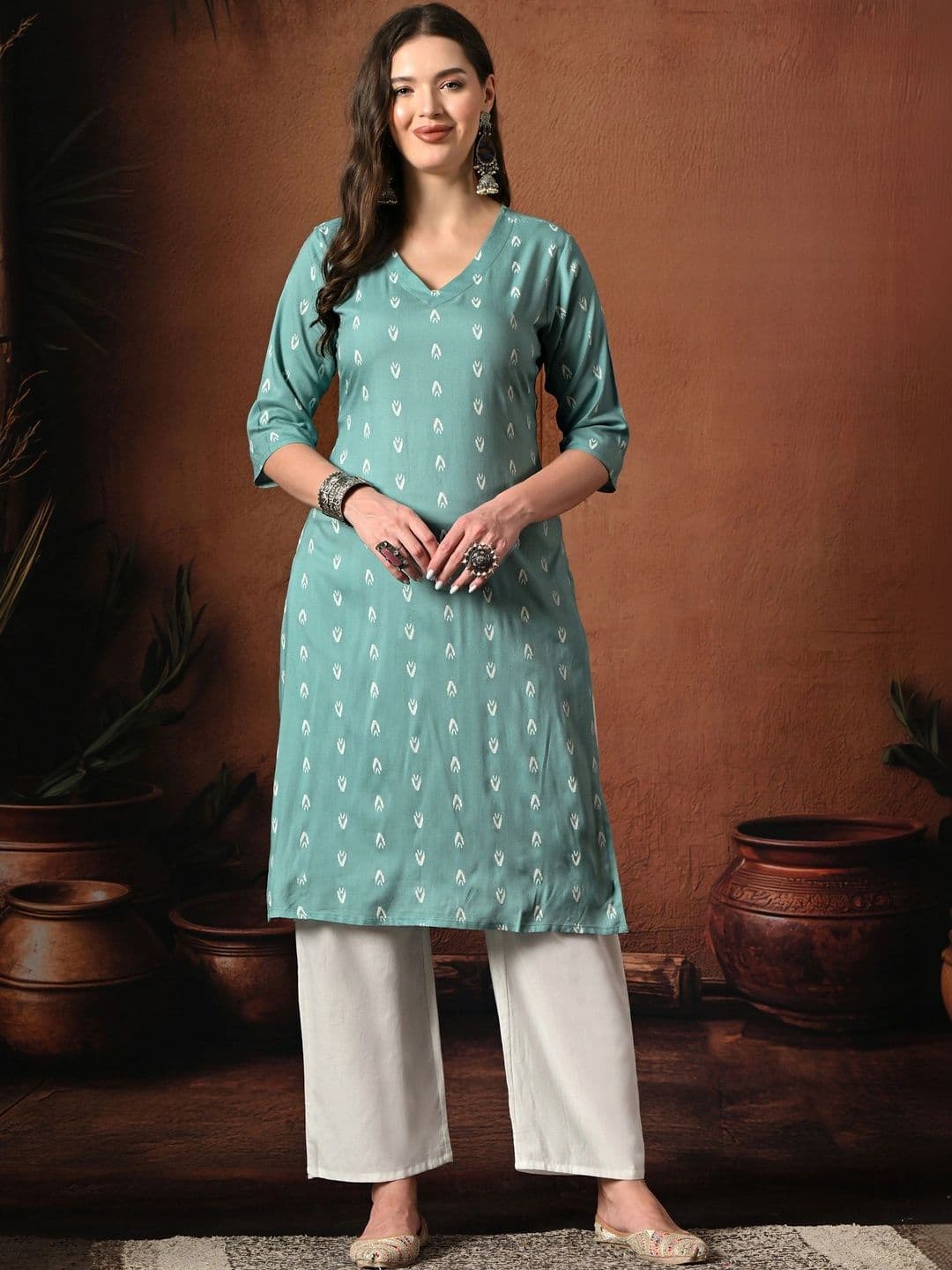 Sangria Women Ethnic Motifs Printed Kurta - view 1