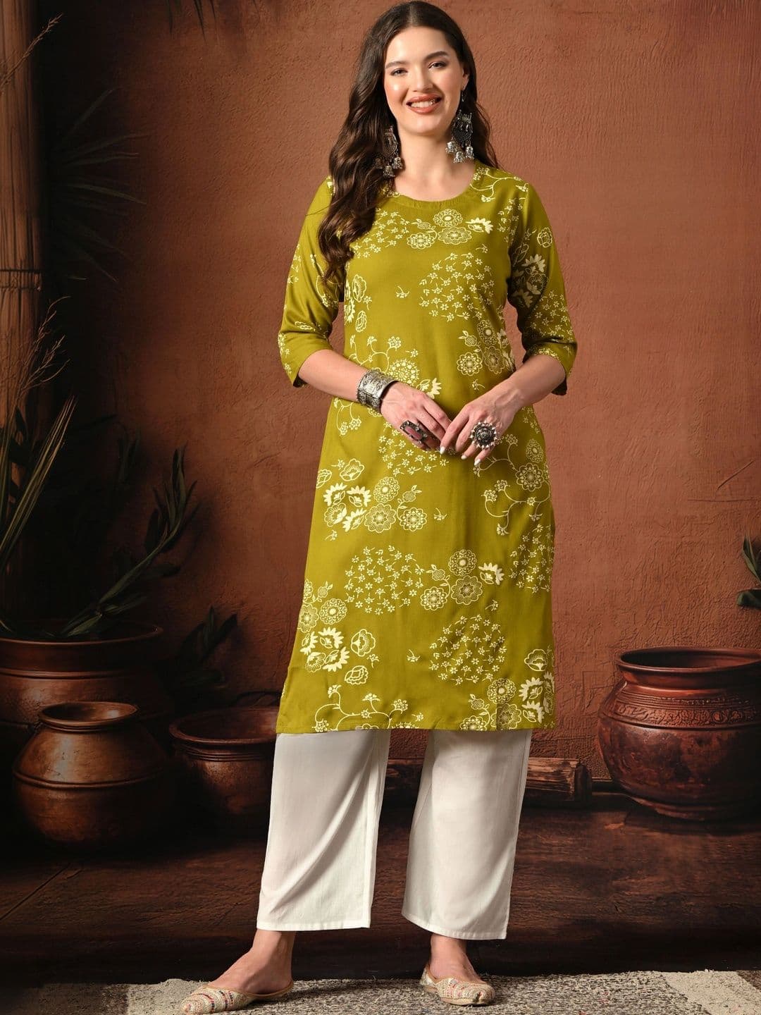 Sangria Women Floral Printed Floral Kurta - view 1