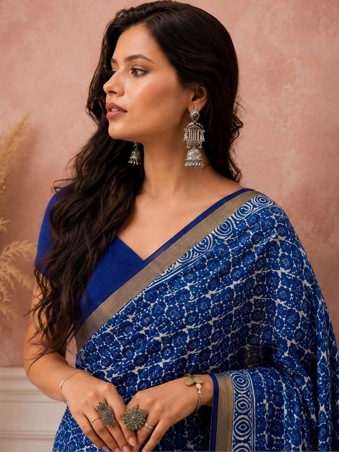 all about you Silk Cotton Designer Saree thumbnail 5