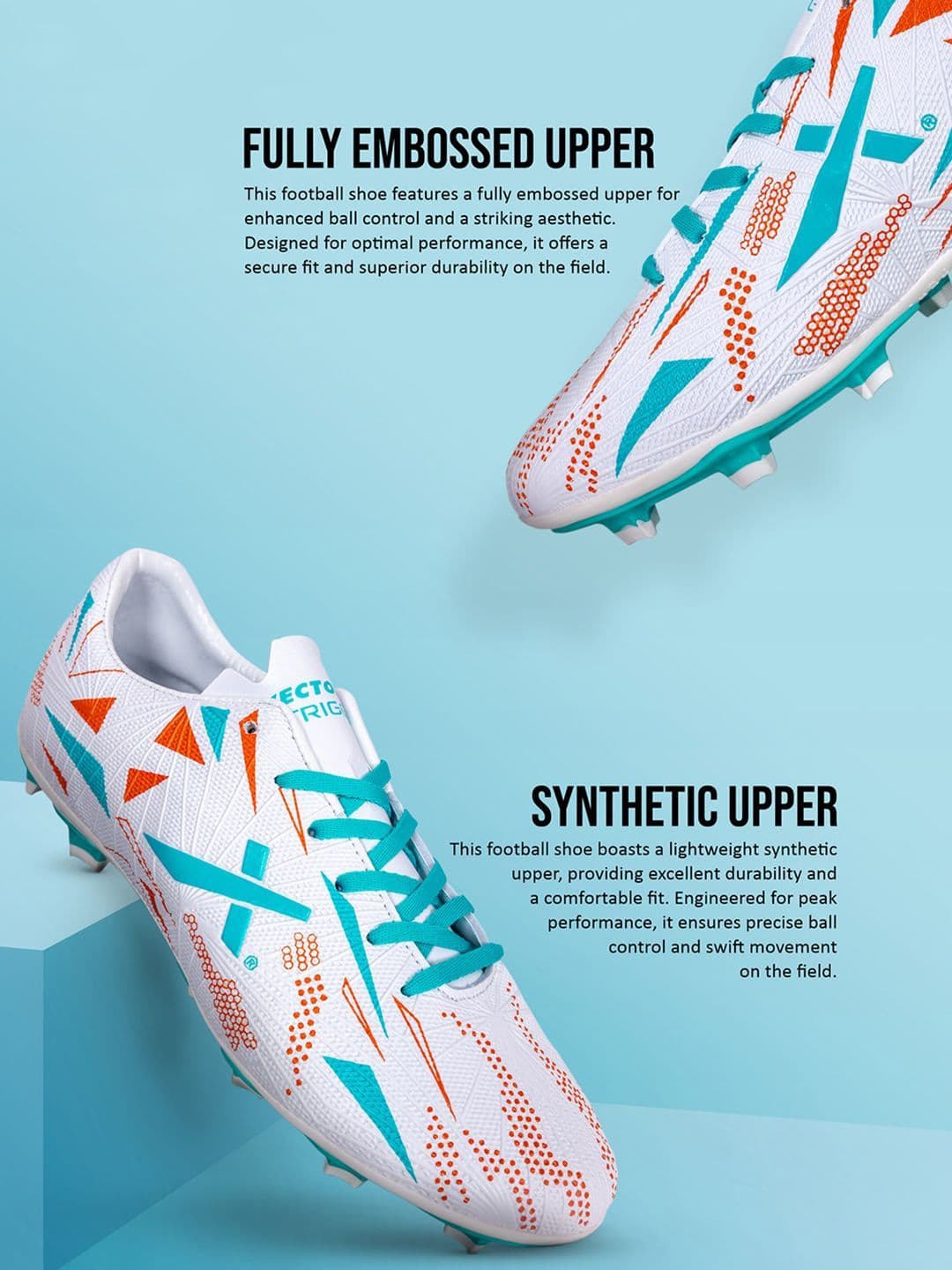 VECTOR X Trigger 3D textured Synthetic leatherTPU Sole Football Shoes thumbnail 5