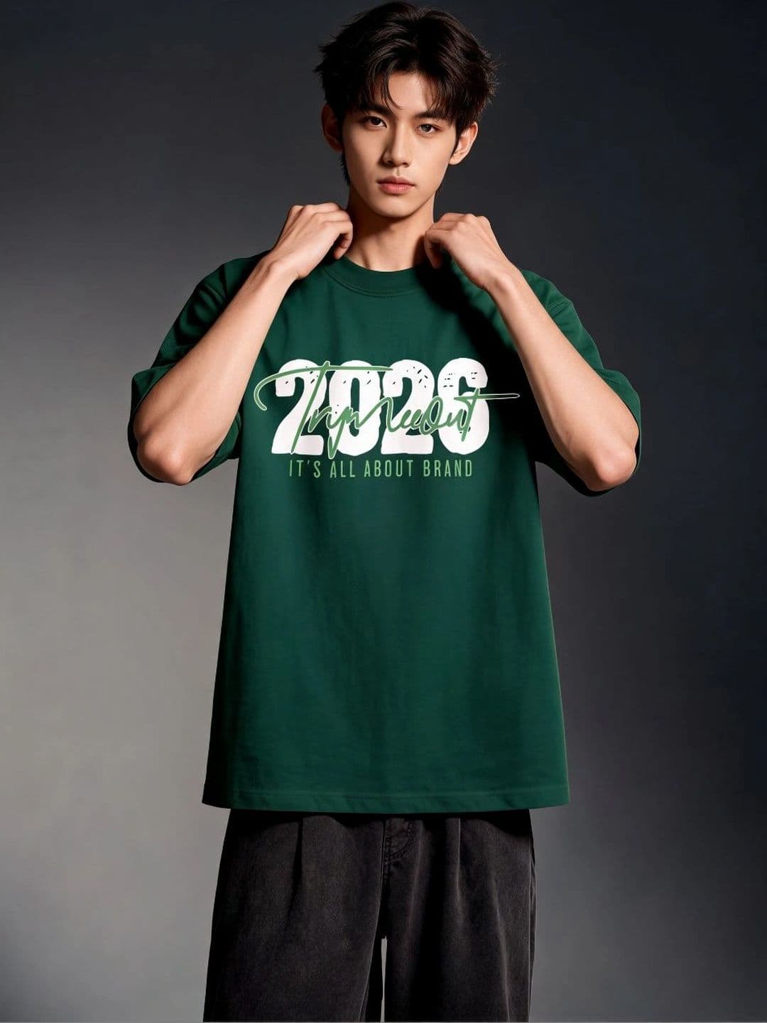 TRYMEEOUT Unisex Typography Printed T-shirt - view 1