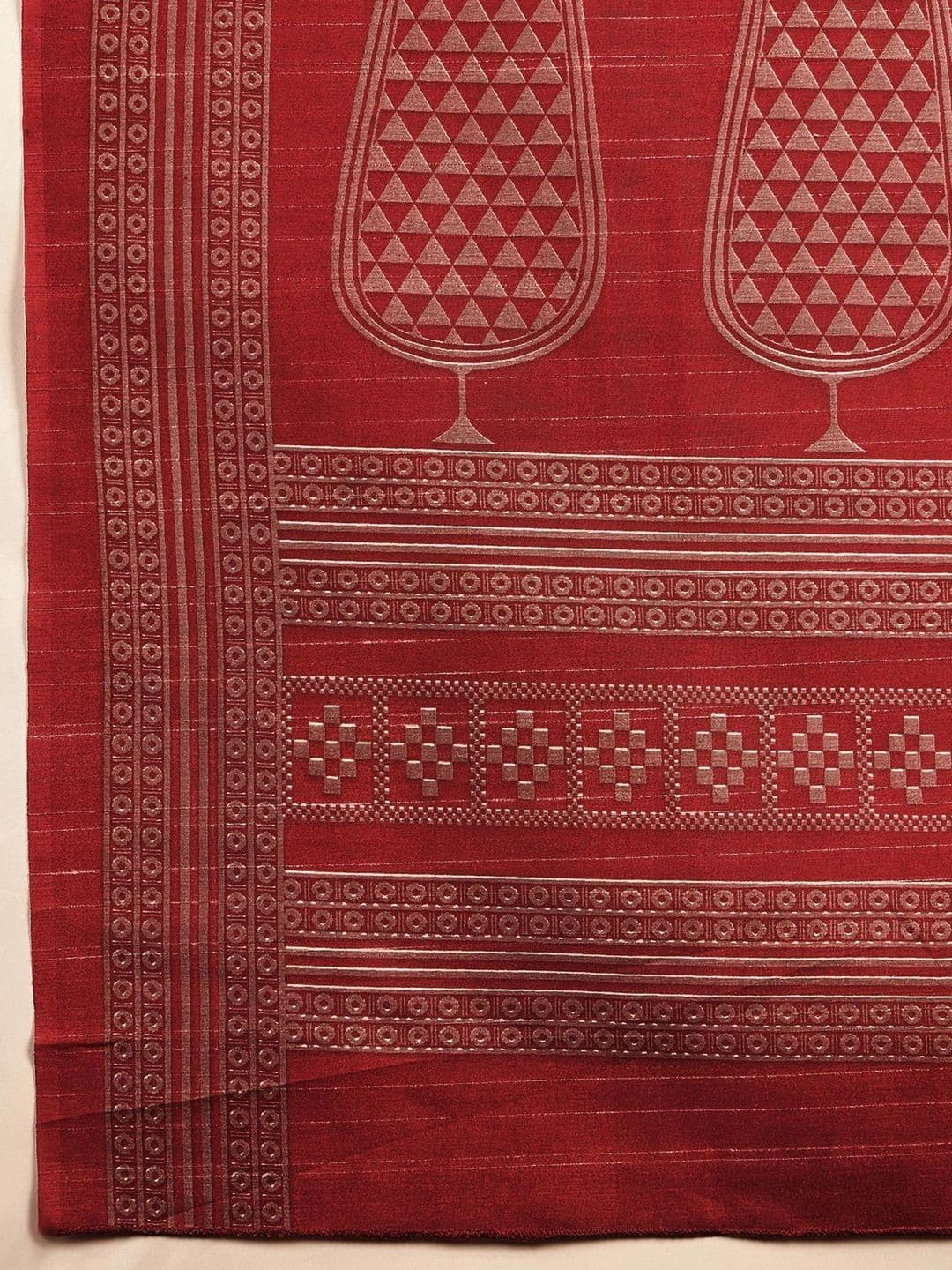 Anouk Silk Blend Designer Ikat Saree thumbnail 3