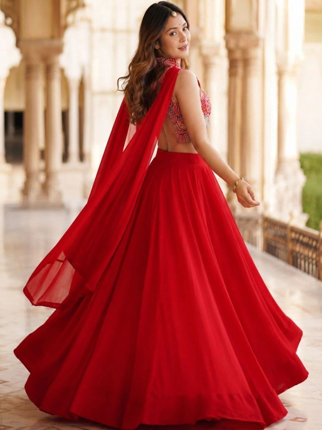 House of Pataudi Printed Ready to Wear Lehenga & Blouse With Dupatta thumbnail 2