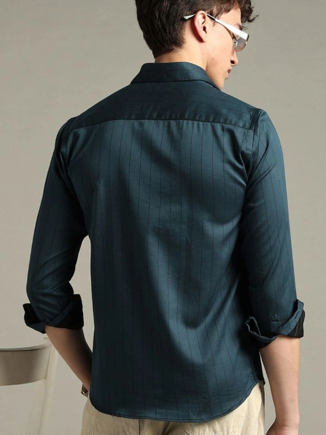 BLUEISLAND Men Comfort Striped Casual Shirt thumbnail 5