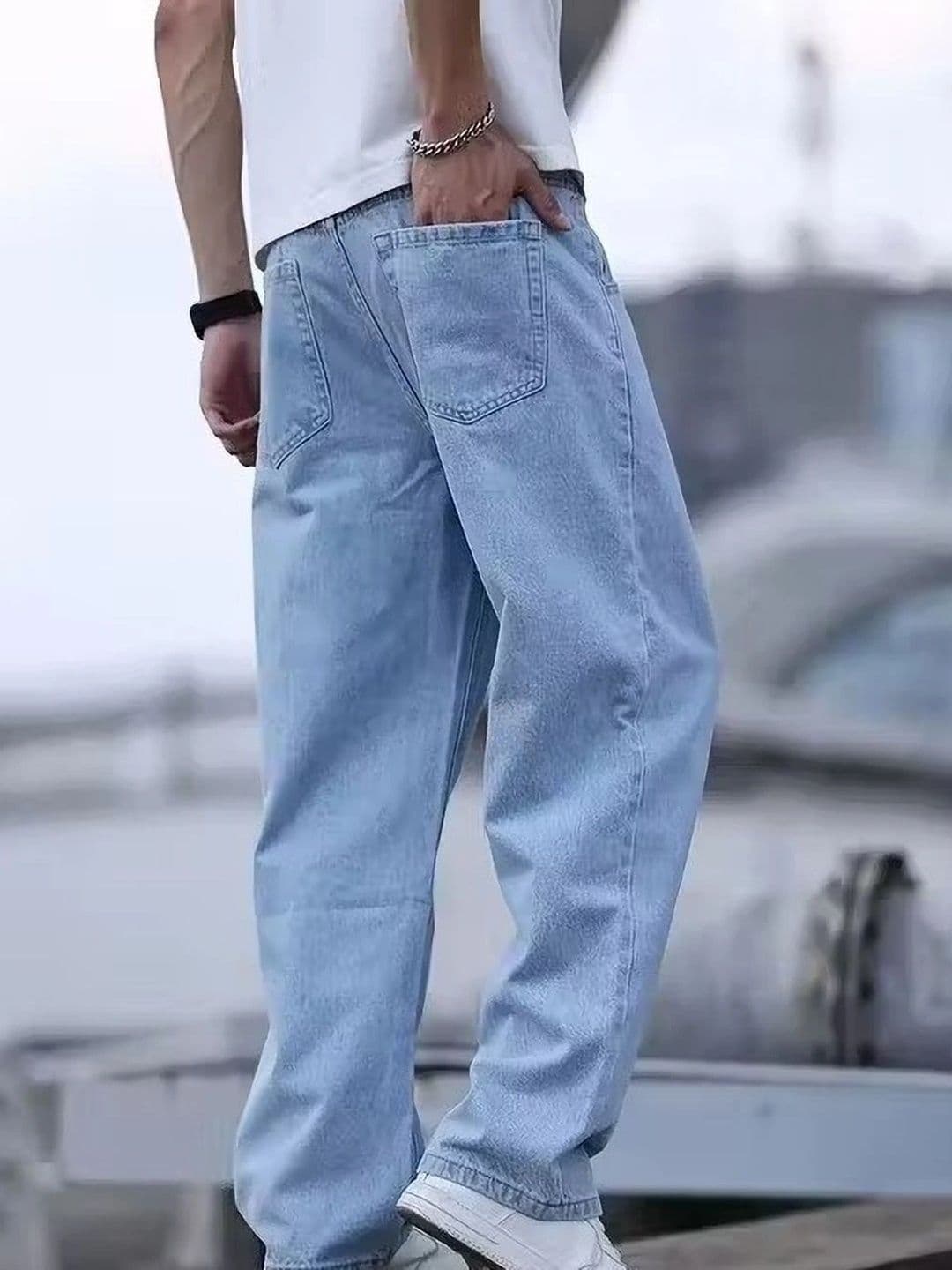 UNIFAV FASHION Men Boyfriend Fit Mid-Rise Jeans thumbnail 3