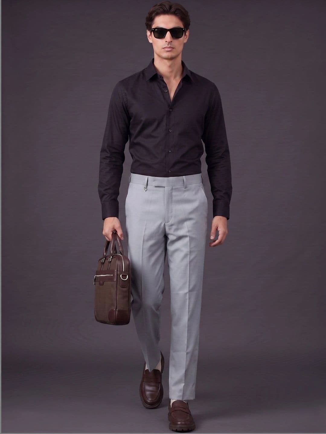 HERE&NOW Men Smart Straight Fit Trousers thumbnail 3