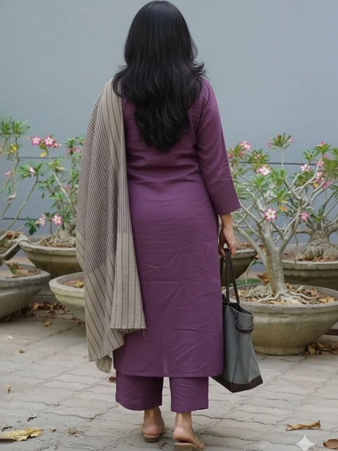 KALINI Women Regular Kurta with Trousers & With Dupatta thumbnail 5