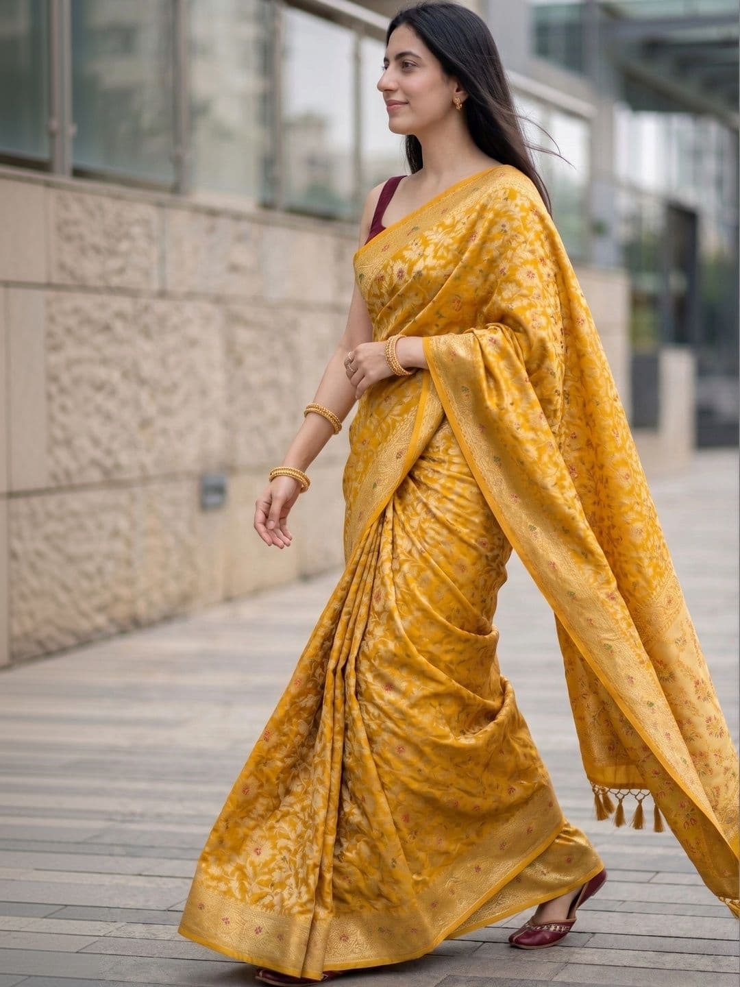 MITAL ENTERPRISE Zari Art Silk Saree thumbnail 4