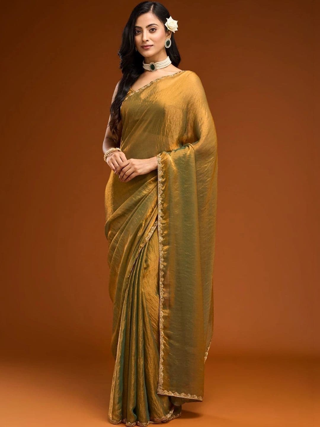 kasee Beads and Stones Silk Blend Designer Saree thumbnail 6