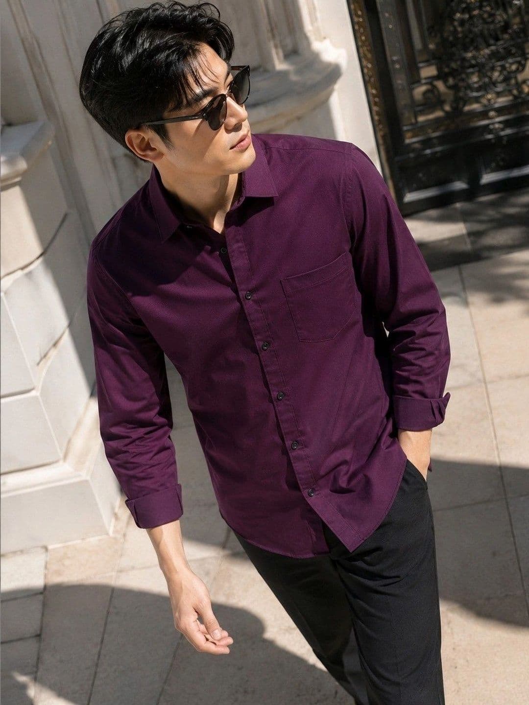 BAESD Men Premium Slim Fit Casual Shirt - view 1