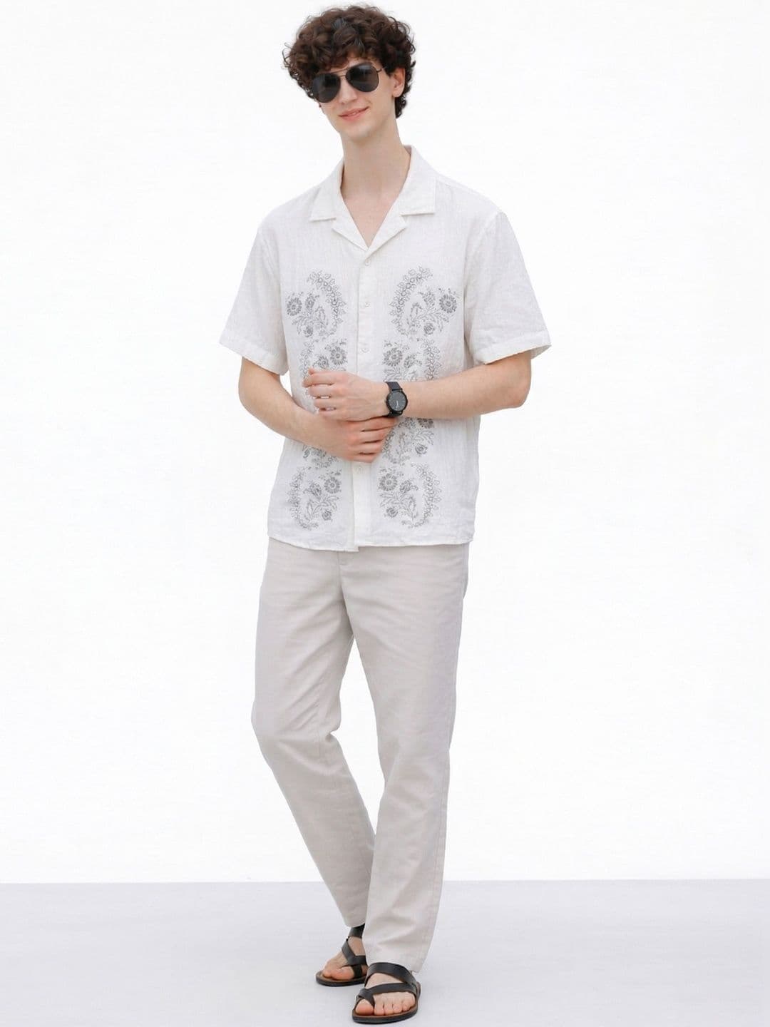 Mast & Harbour Men Relaxed Floral Printed Casual Shirt thumbnail 3
