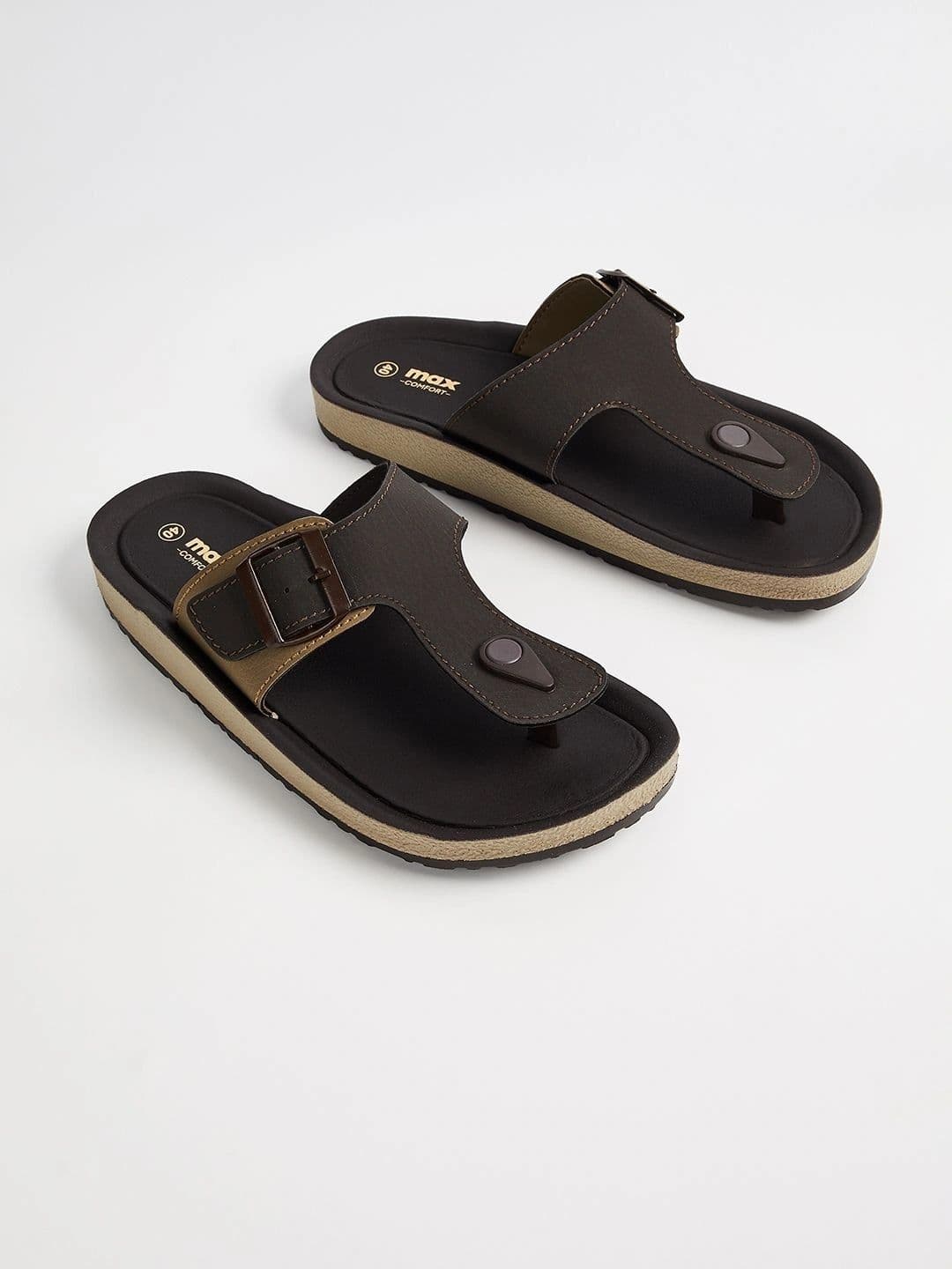 max Men Colourblock T-strap Sandals Sandals thumbnail 6