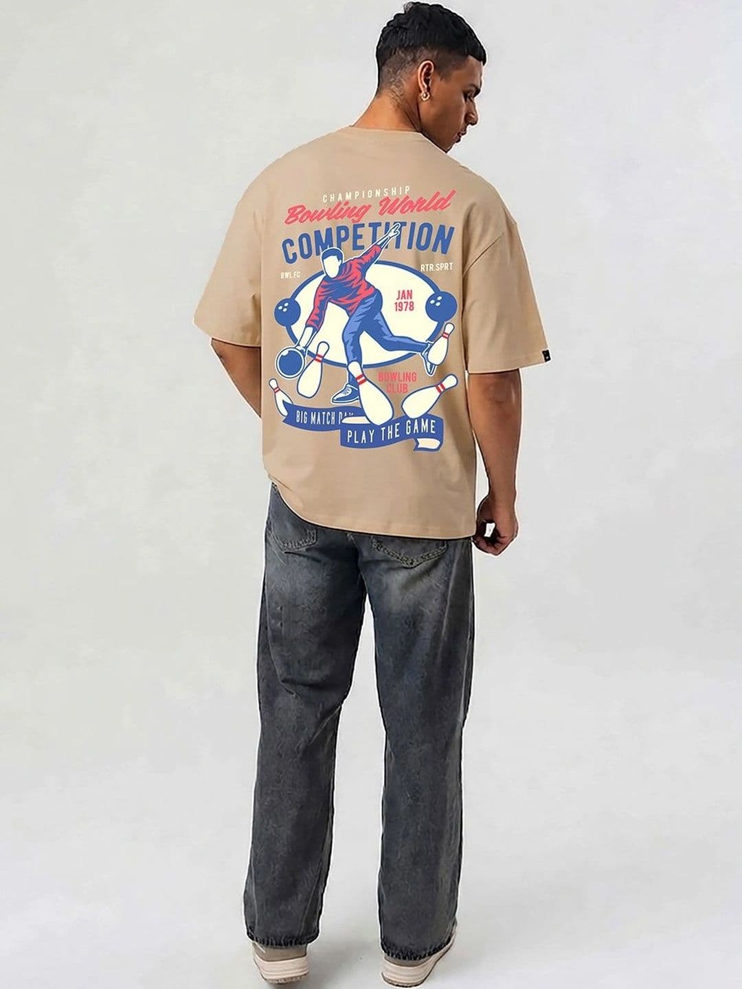 Mast & Harbour Men Sports Printed Drop-Shoulder Sleeves T-shirt thumbnail 4