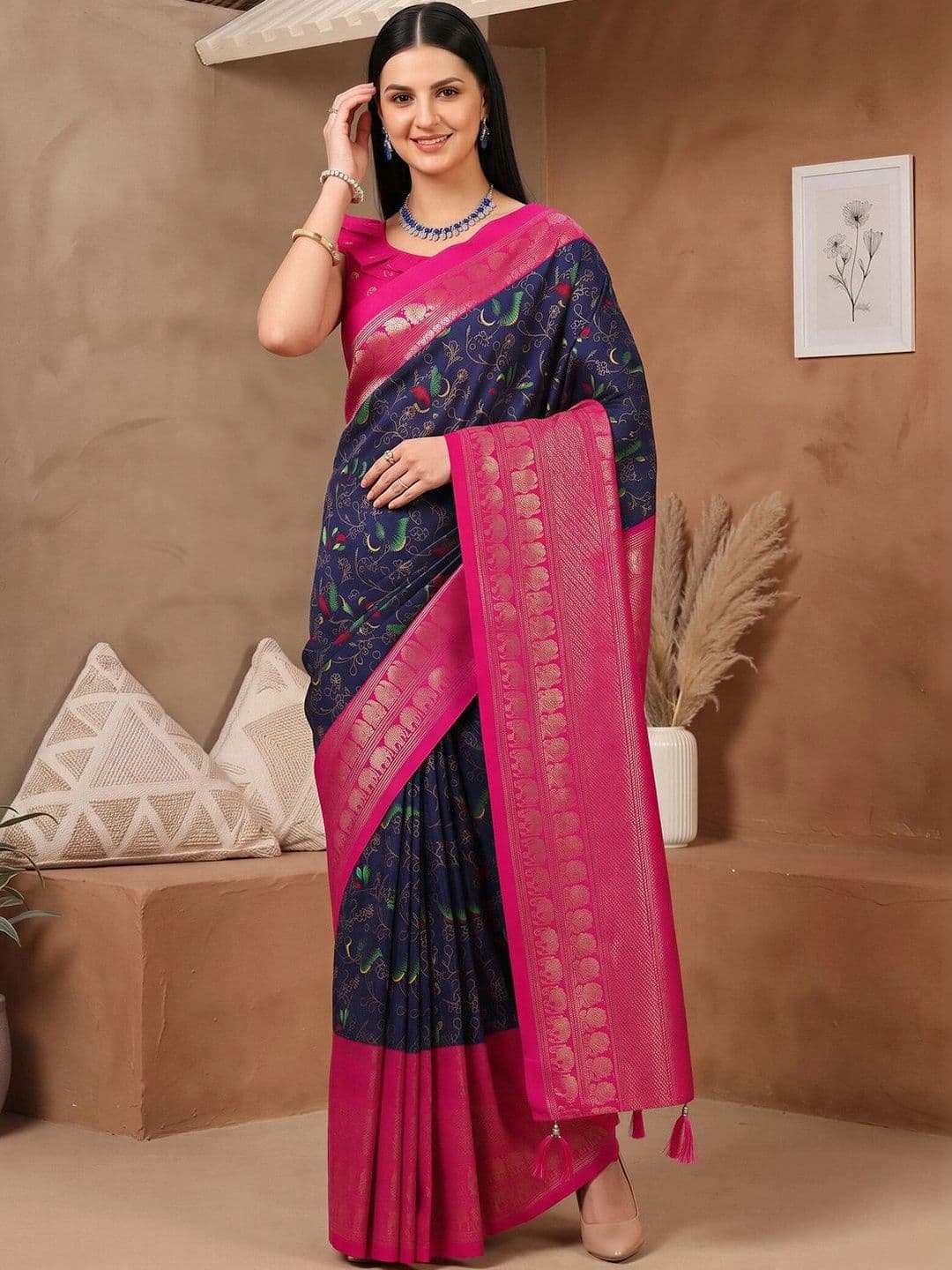 Anouk Embellished Designer Banarasi Saree - view 1