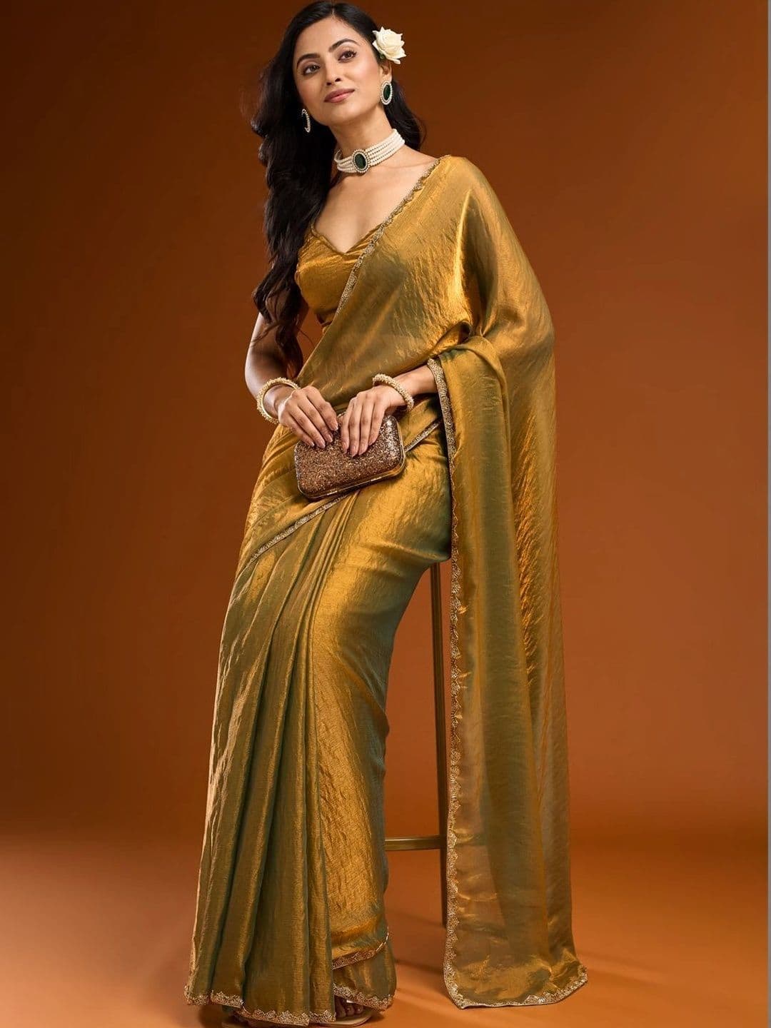kasee Beads and Stones Silk Blend Designer Saree - view 1