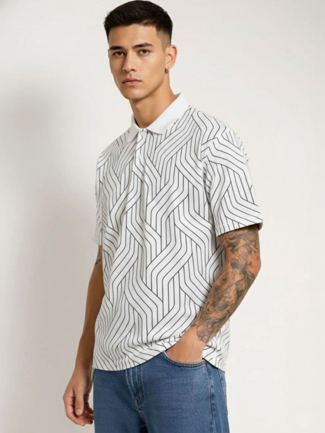 Kook N Keech Men Printed Polo Collar T-shirt - view 1