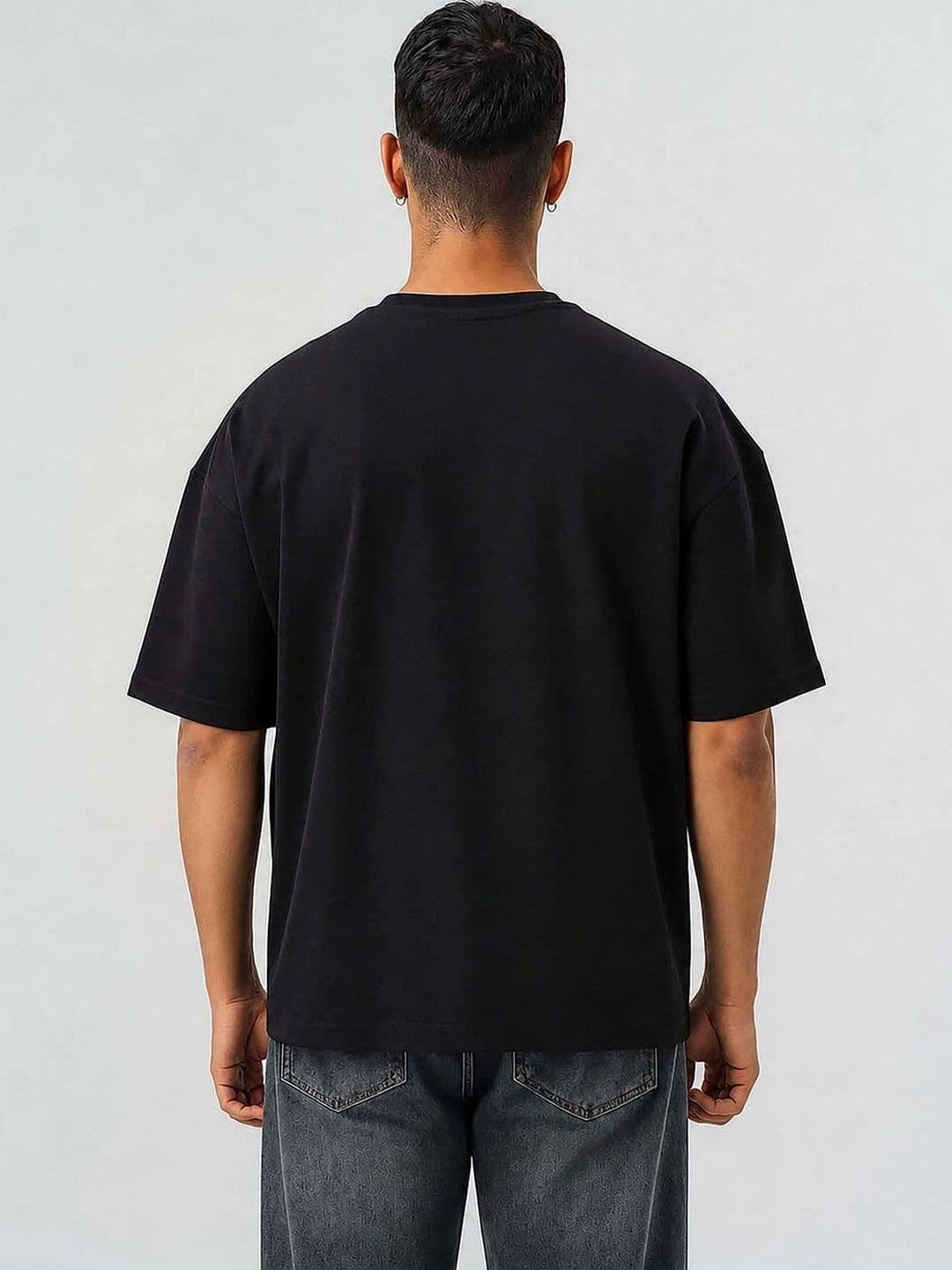 Mast & Harbour Men Printed Drop-Shoulder Sleeves T-shirt thumbnail 2