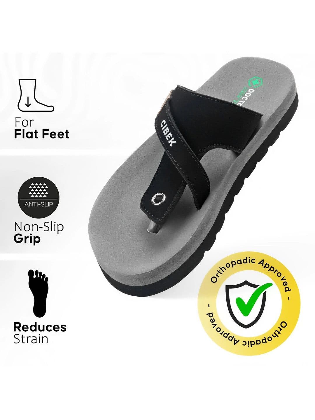 DOCTOR CIBEK SOFT Men Colourblocked Thong Flip-Flops thumbnail 6