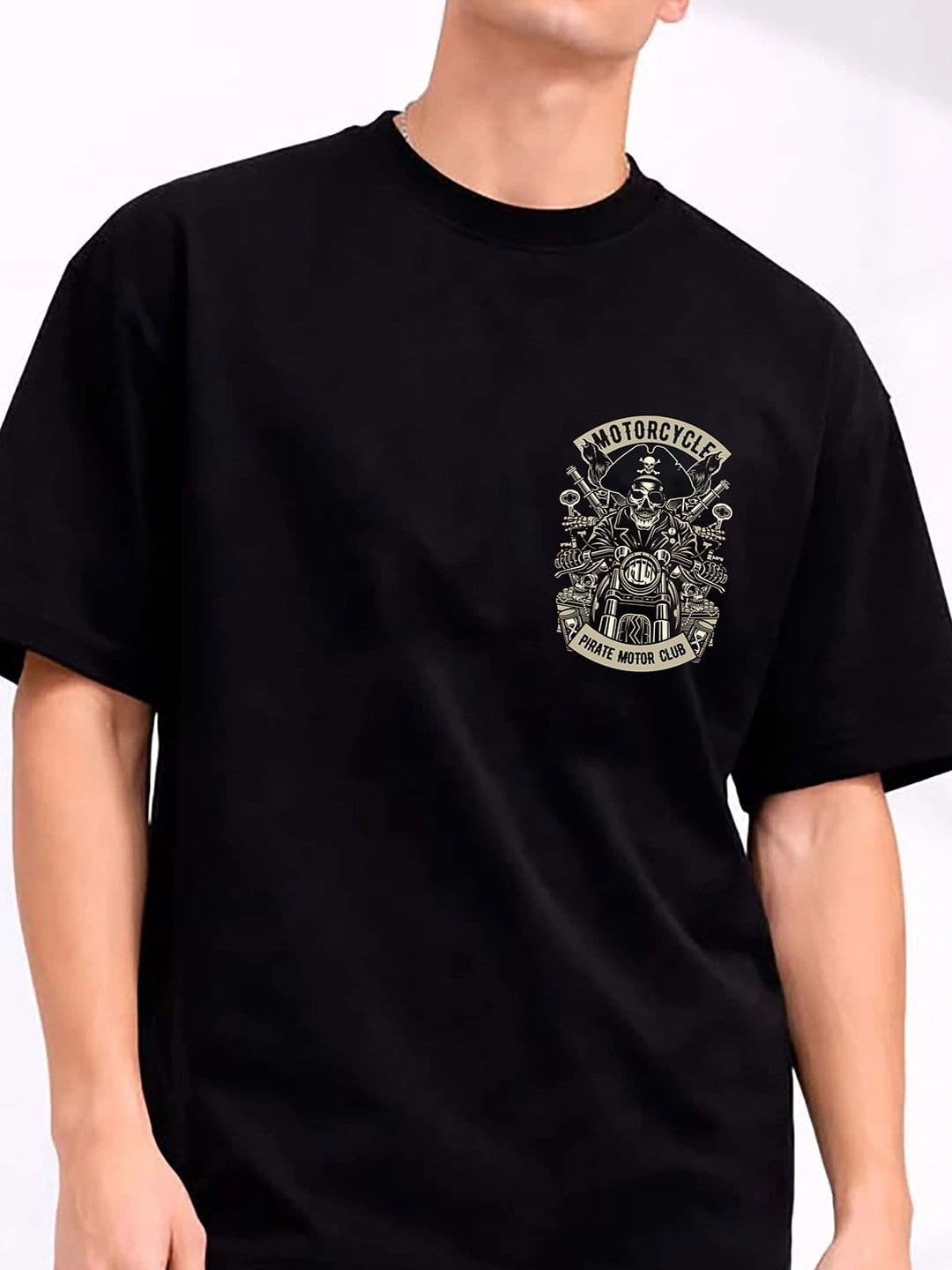 Mast & Harbour Men Printed Drop-Shoulder Sleeves T-shirt thumbnail 3