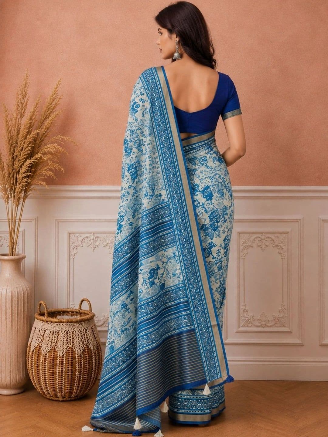 all about you Silk Cotton Designer Saree thumbnail 5