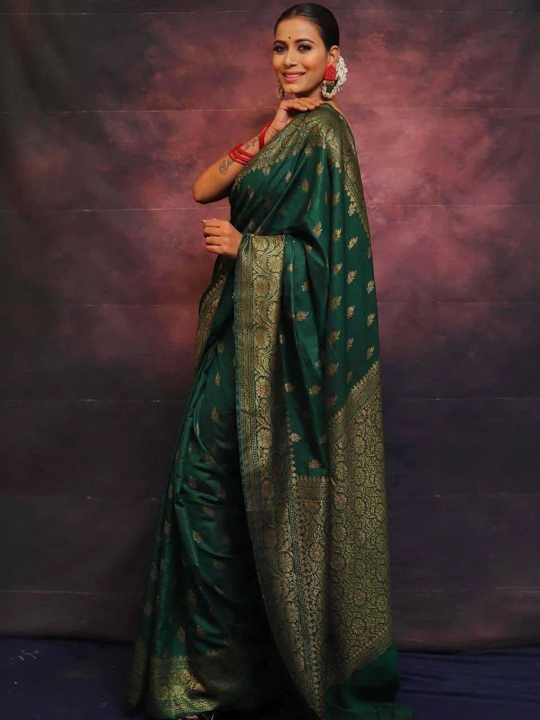 The Loomira Woven Design Zari Art Silk Banarasi Saree thumbnail 4