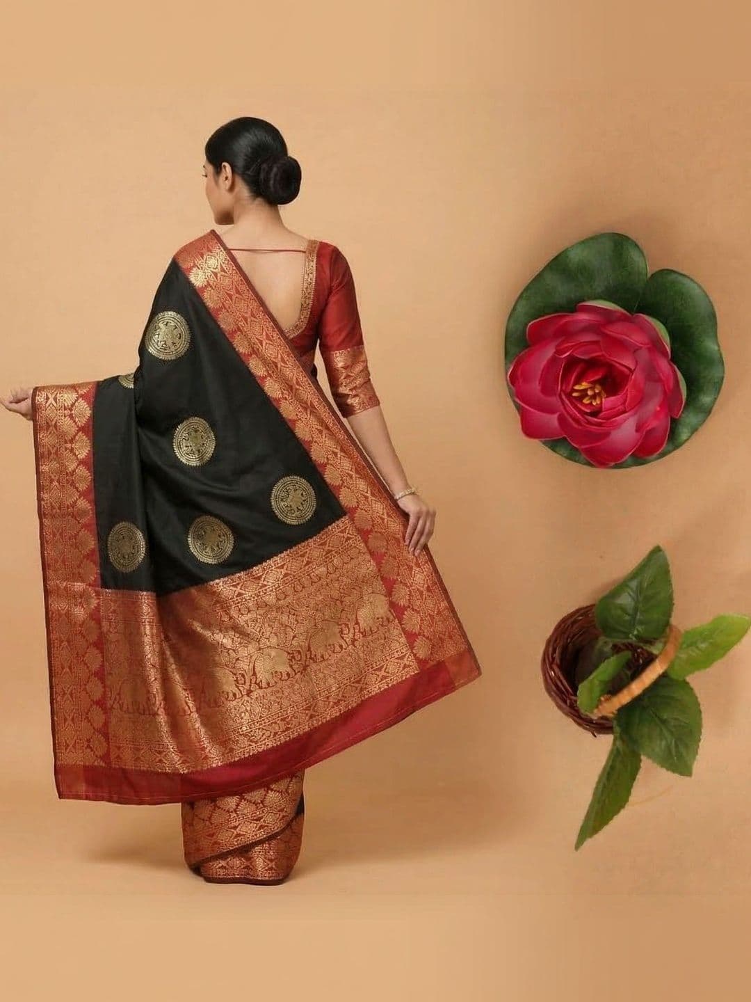MITAL ENTERPRISE Woven Design Art Silk Saree thumbnail 3