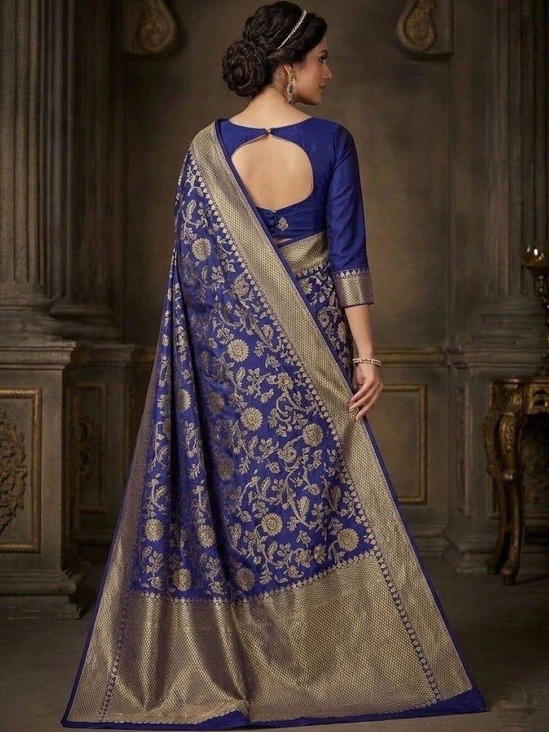 MITAL ENTERPRISE Zari Art Silk Saree thumbnail 3