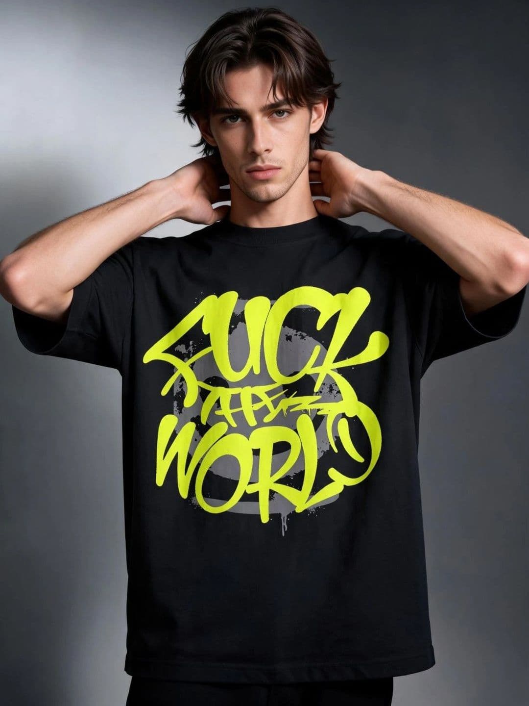 TRYMEEOUT Unisex Typography Printed T-shirt - view 1