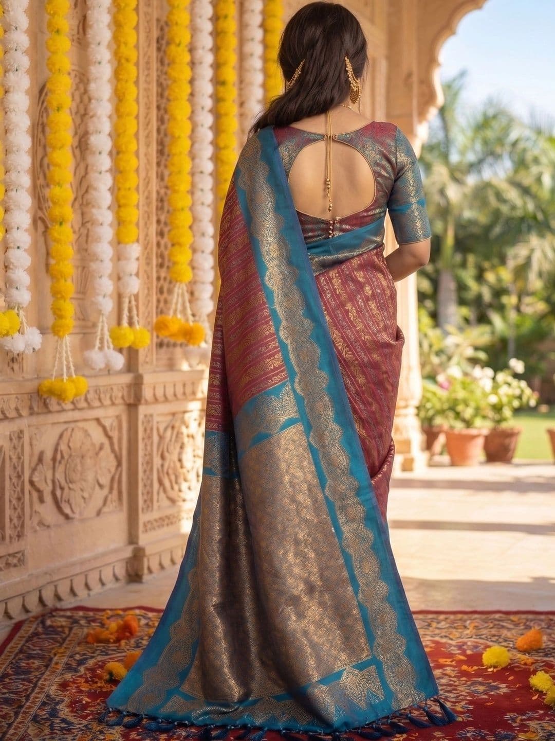 MITAL ENTERPRISE Zari Art Silk Saree thumbnail 2