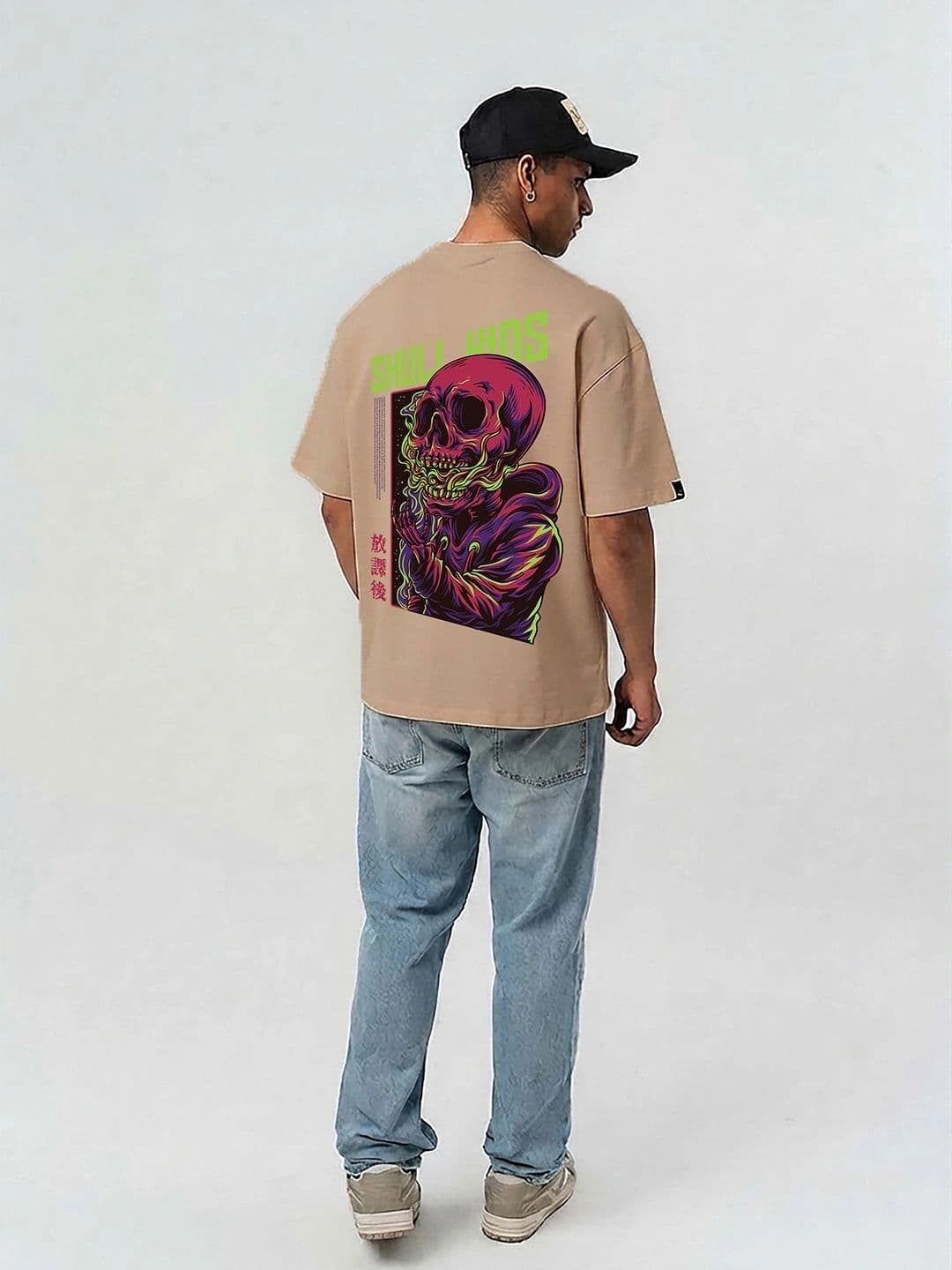 Mast & Harbour Men Printed Drop-Shoulder Sleeves T-shirt thumbnail 2
