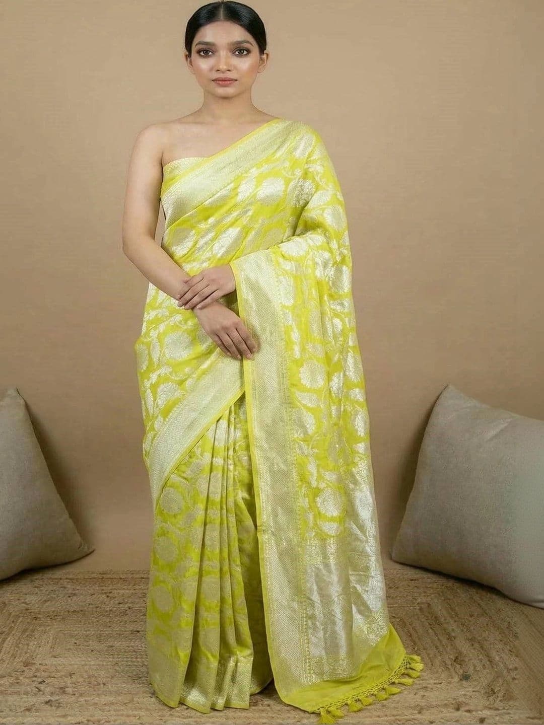 MITAL ENTERPRISE Woven Design Zari Art Silk Saree - view 1