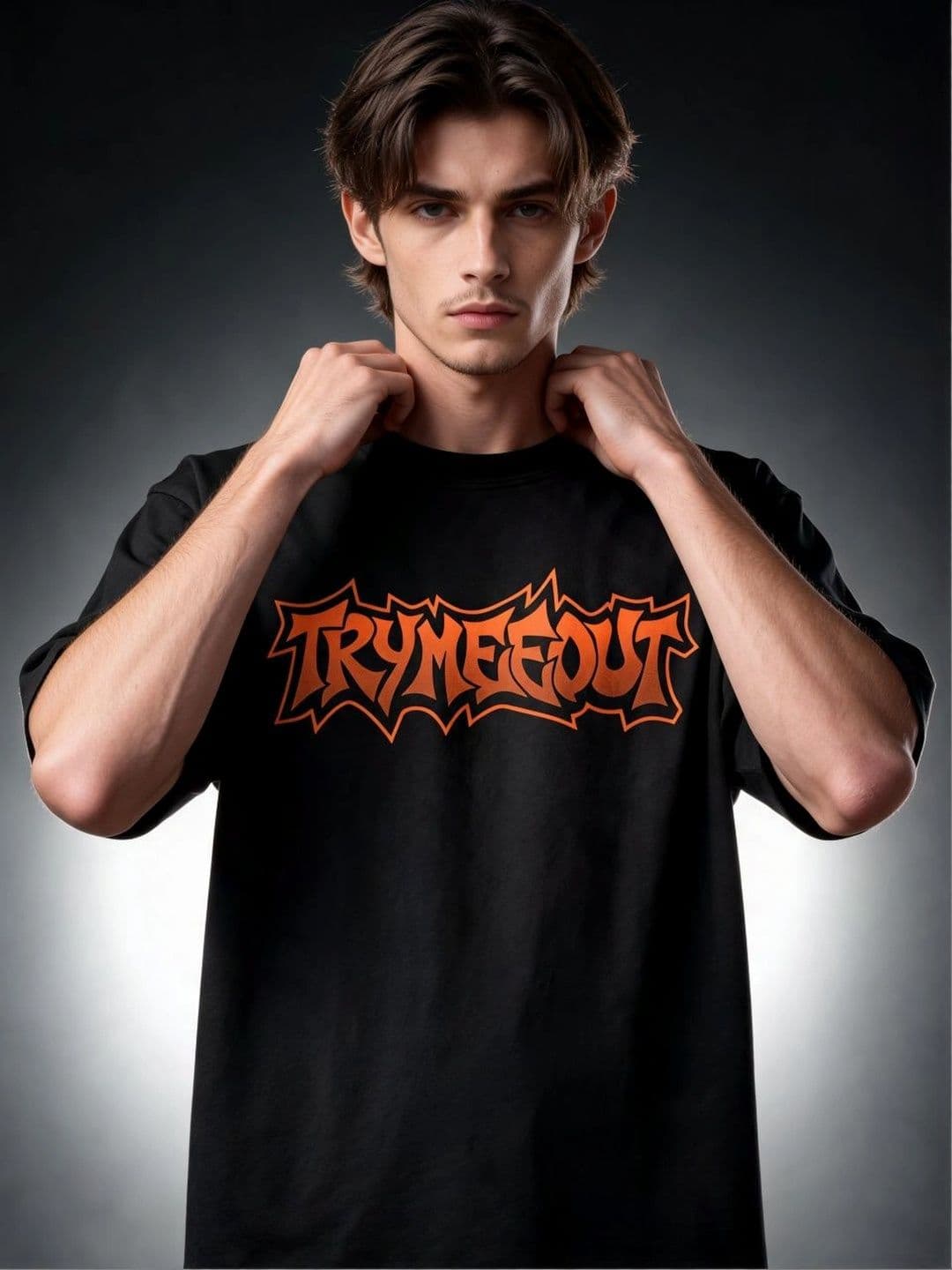 TRYMEEOUT Unisex Typography Printed T-shirt - view 1