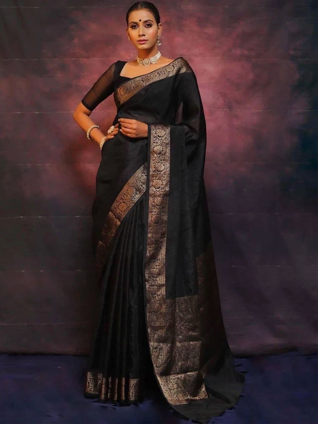 MARUTI VASTRAM Woven Design Zari Art Silk Banarasi Saree - view 1