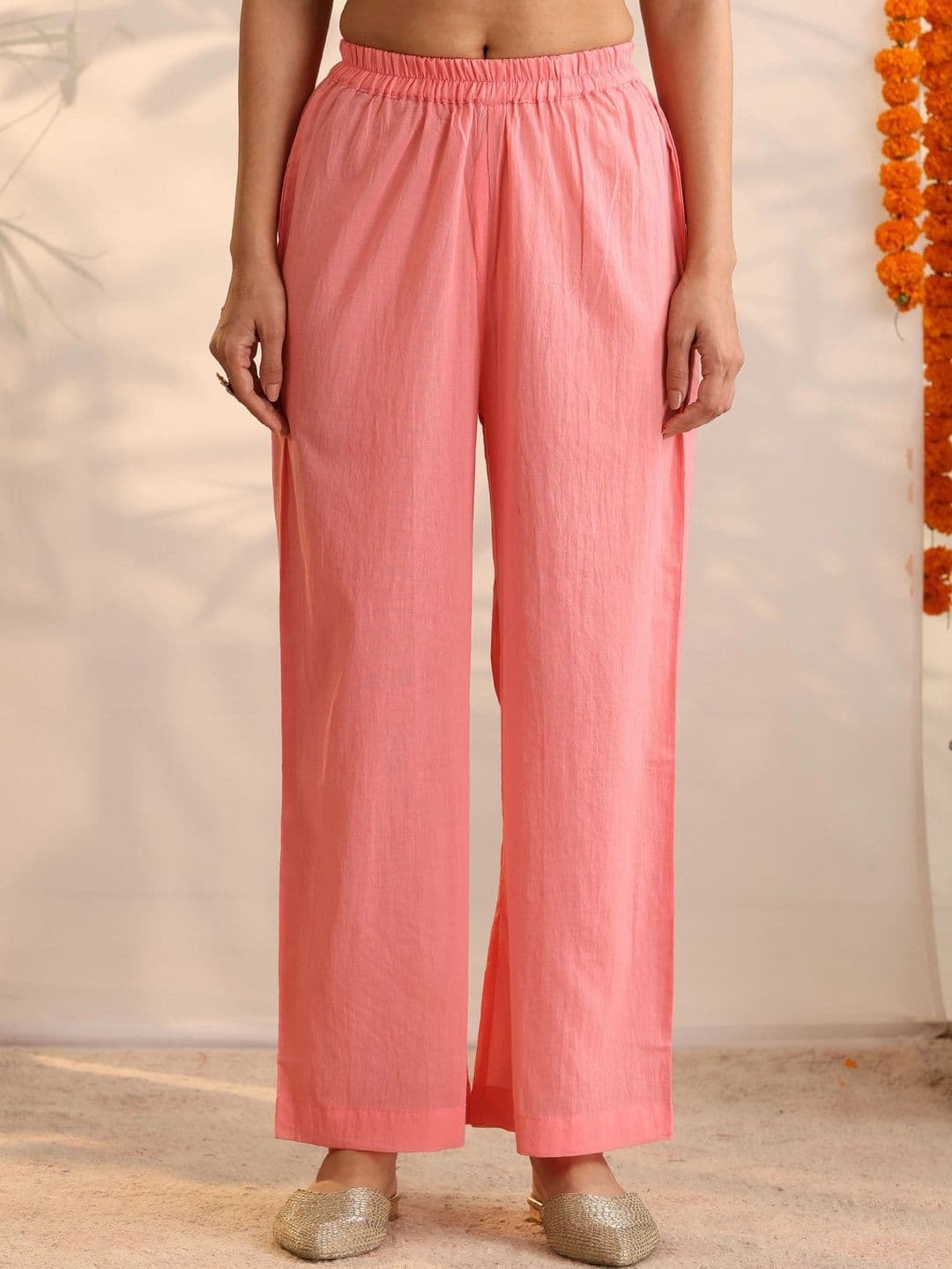 Khushal K Women Ethnic Motifs Empire Gotta Patti Pure Cotton Kurta with Trousers & With Dupatta thumbnail 3