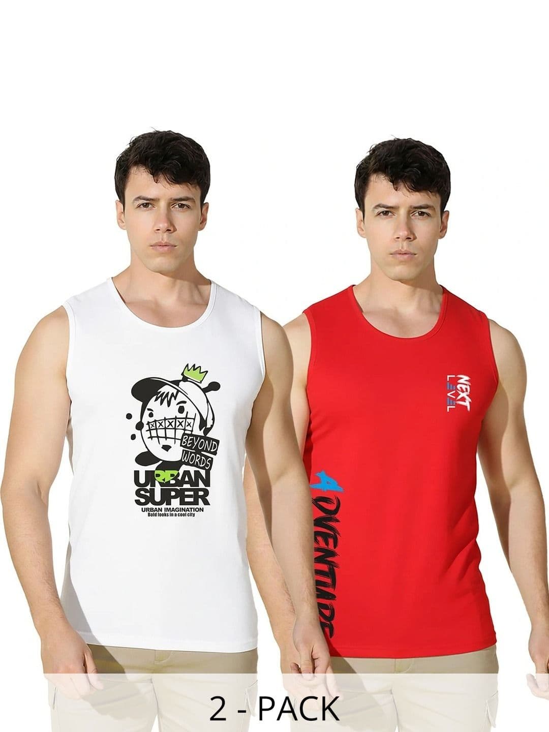 SLOWLORIS Pack of 2 Men Printed T-shirt - view 1
