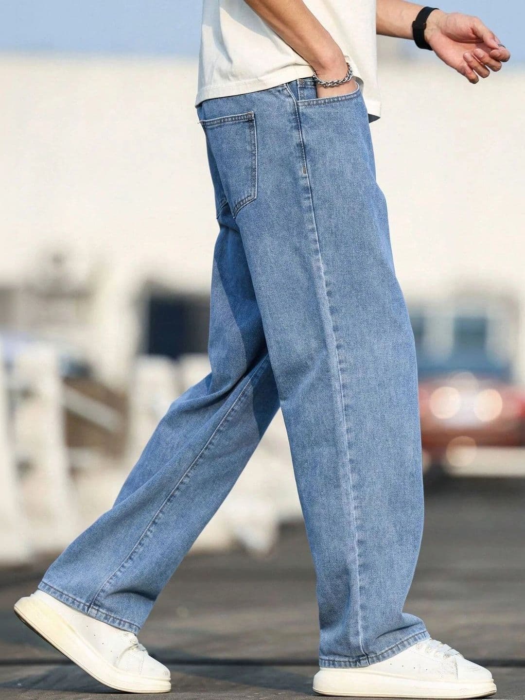 UNIFAV FASHION Men Boyfriend Fit Mid-Rise Jeans thumbnail 6