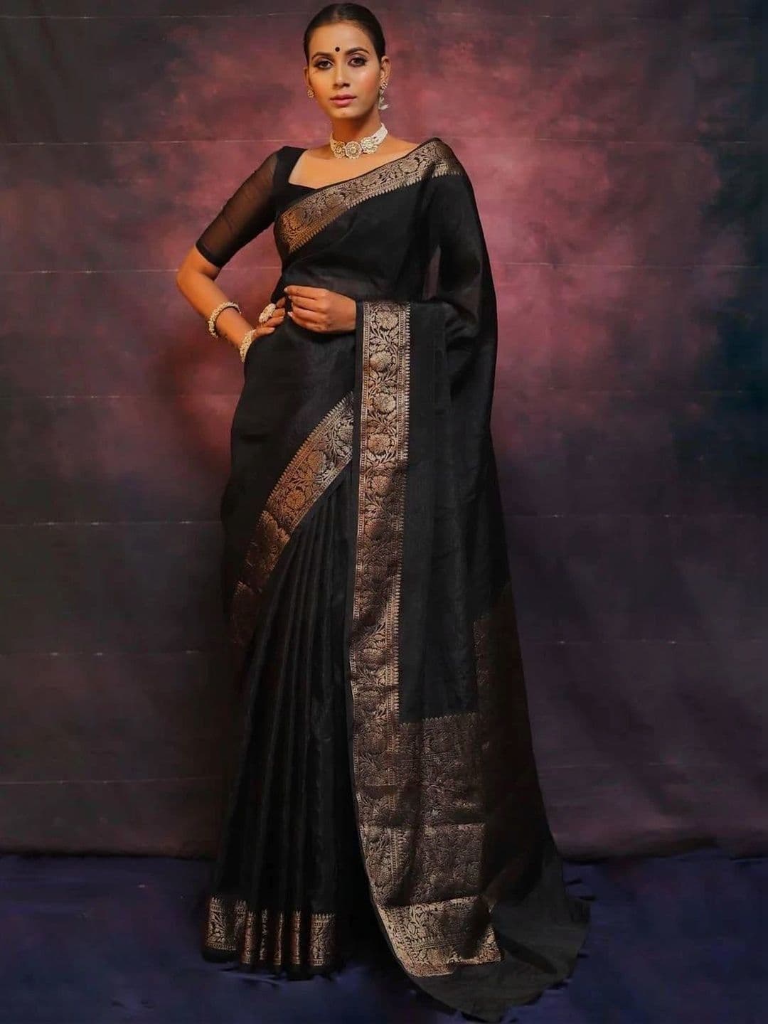 Anokhi Attire Woven Design Zari Art Silk Banarasi Saree - view 1