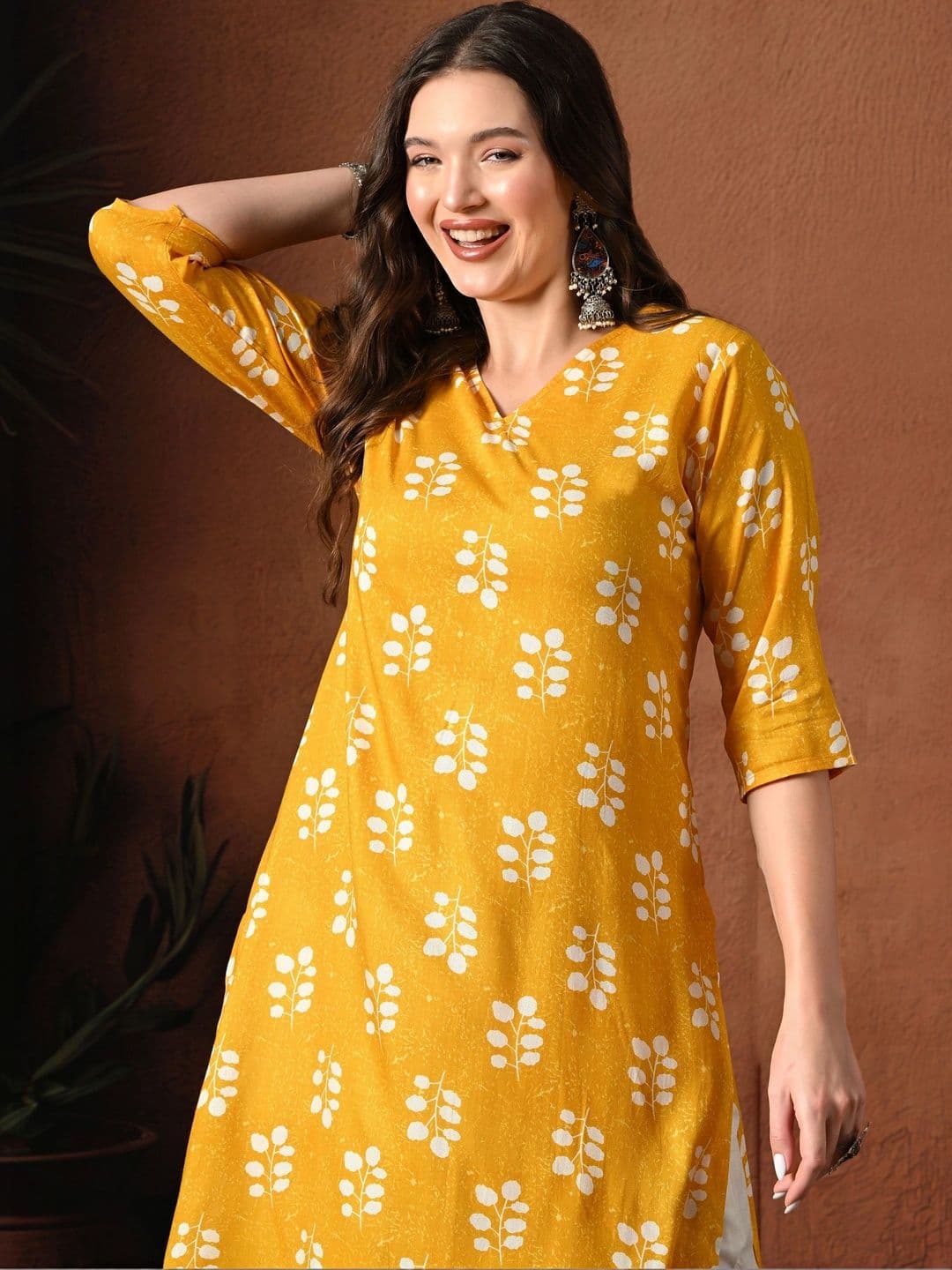 Sangria Women Ethnic Motifs Printed Kurta thumbnail 4