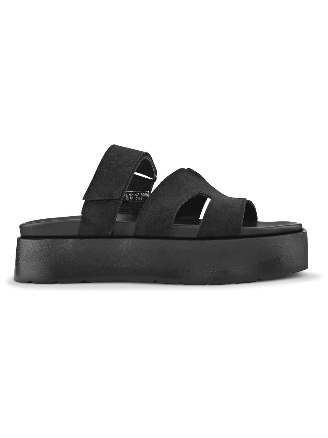 San Frissco Men Black Casual Wide Strap Sandals with Cushioned Footbed and Chunky Sole thumbnail 5