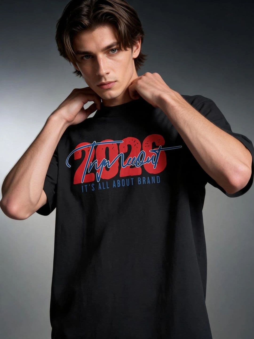 TRYMEEOUT Unisex Typography Printed T-shirt - view 1