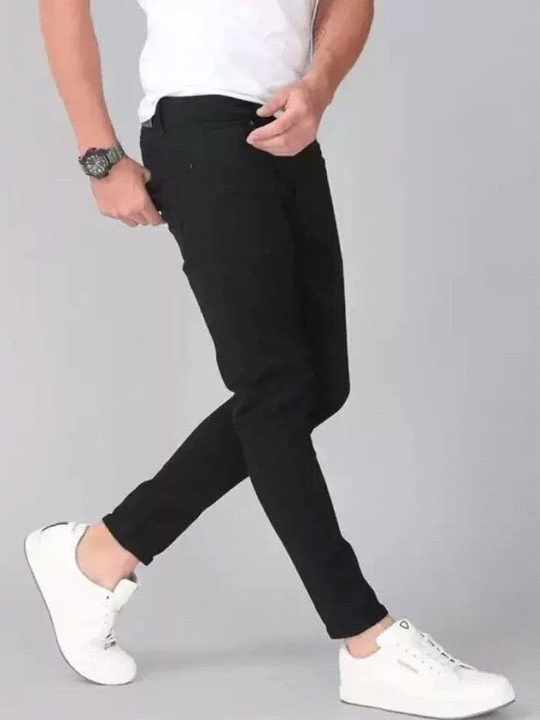 UNIFAV FASHION Men Boyfriend Fit Mid-Rise Jeans thumbnail 4