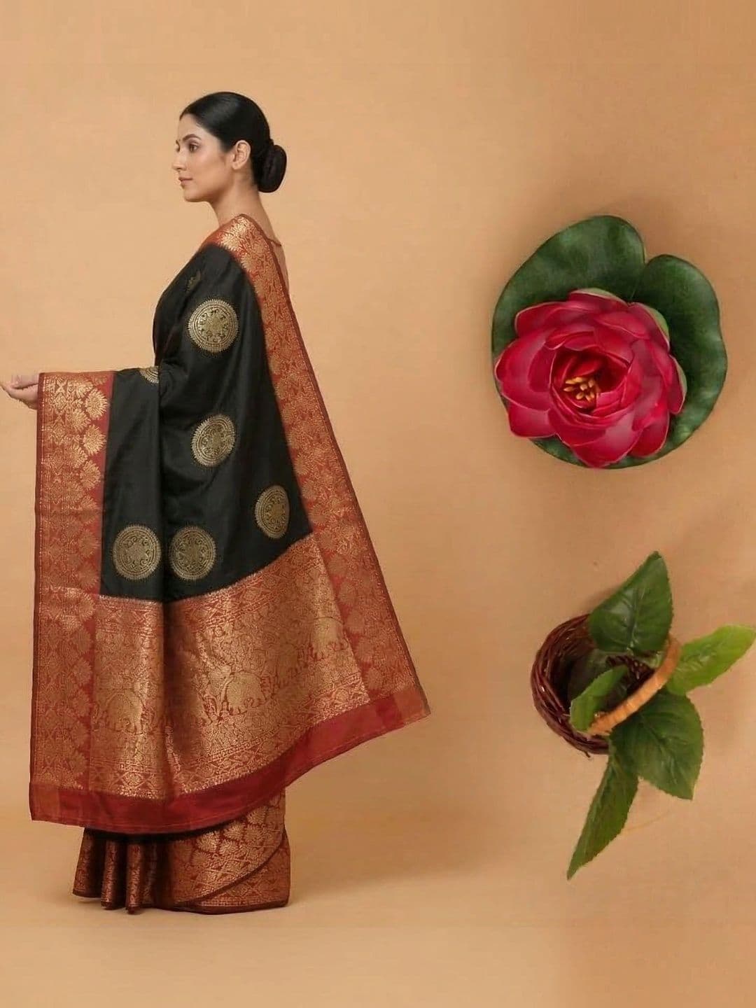 MITAL ENTERPRISE Woven Design Art Silk Saree thumbnail 2