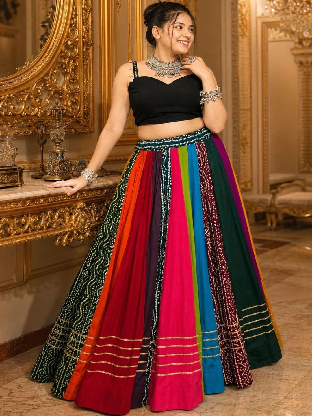 House of Pataudi Semi-Stitched Lehenga & Unstitched - view 1