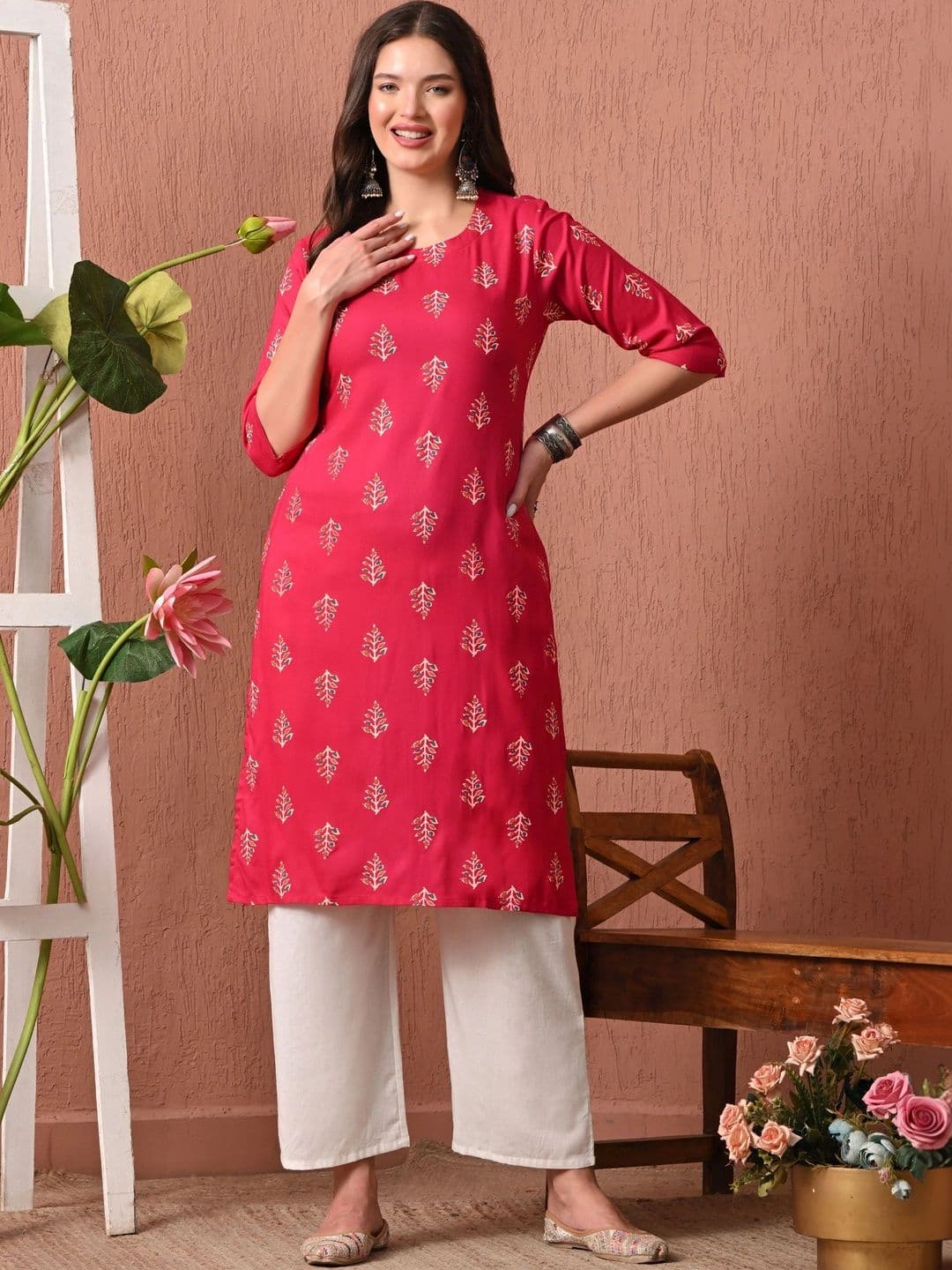 Sangria Women Ethnic Motifs Printed Kurta - view 1